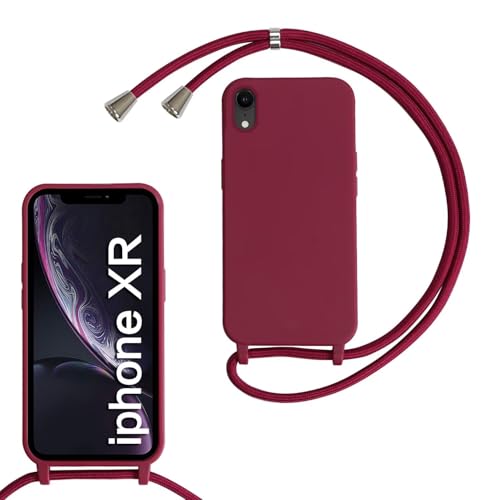 Haygdz Silikon Handykette für iPhone XR Hülle mit Band,Verstellbarer Halskette Handyhülle,Necklace Hülle mit Band,Handyhülle für zum Umhängen,Case mit Schnur, Rot Haygdz Silikon Handykette für iPhone XR Hülle mit Band,Verstellbarer Halskette Handyhülle,Necklace Hülle mit Band,Handyhülle für zum Umhängen,Case mit Schnur, Rot von Haygdz