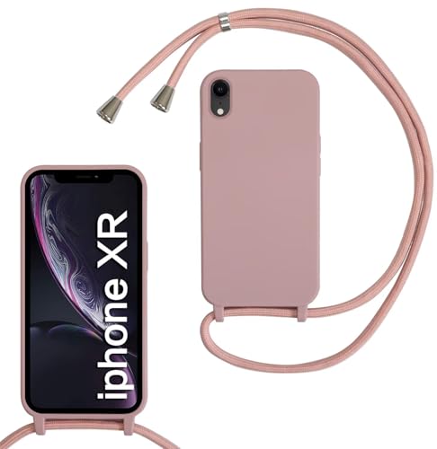 Haygdz Silikon Handykette für iPhone XR Hülle mit Band,Verstellbarer Halskette Handyhülle,Necklace Hülle mit Band,Handyhülle für zum Umhängen,Case mit Schnur, Sand Pink Haygdz Silikon Handykette für iPhone XR Hülle mit Band,Verstellbarer Halskette Handyhülle,Necklace Hülle mit Band,Handyhülle für zum Umhängen,Case mit Schnur, Sand Pink von Haygdz