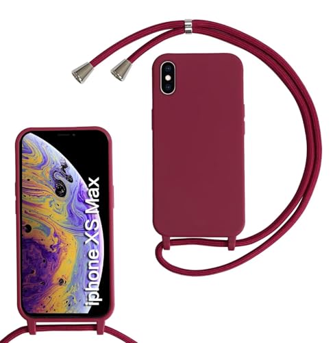 Haygdz Silikon Handykette für iPhone XS Max Hülle mit Band,Verstellbarer Halskette Handyhülle,Necklace Hülle mit Band,Handyhülle für zum Umhängen,Case mit Schnur, Rot Haygdz Silikon Handykette für iPhone XS Max Hülle mit Band,Verstellbarer Halskette Handyhülle,Necklace Hülle mit Band,Handyhülle für zum Umhängen,Case mit Schnur, Rot von Haygdz