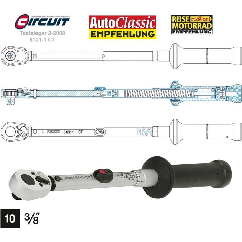 Drehmomentschlüssel 6110-1CT, 3/8" von Hazet