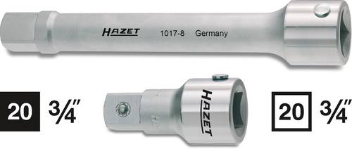 Hazet 1017-8 Steckschlüssel-Verlängerung Antrieb 3/4  (20 mm) Abtrieb 3/4  (20 mm) 200mm 1St. von Hazet