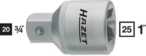 Hazet 1158-2 Steckschlüssel-Adapter Antrieb 1  (25 mm) Abtrieb 3/4  (20 mm) 70mm 1St. von Hazet