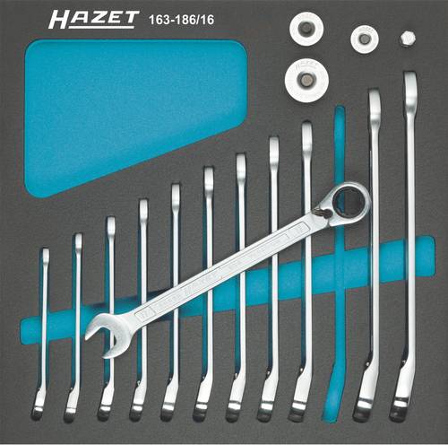 Hazet 163-186/16 Knarren-Ring-Maulschlüssel-Satz 12teilig 8 - 19mm Hazet 163-186/16 Knarren-Ring-Maulschlüssel-Satz 12teilig 8 - 19mm von Hazet