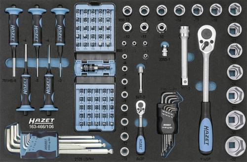 Hazet 163-466/106 Werkzeugset inkl. Schaumstoffeinlage 106teilig von Hazet