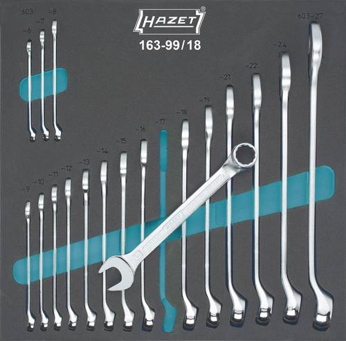 Hazet 163-99/18 Ring-Maulschlüssel-Satz 18teilig 6 - 27mm Hazet 163-99/18 Ring-Maulschlüssel-Satz 18teilig 6 - 27mm von Hazet
