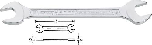 Hazet 450N-5X5.5 Doppel-Maulschlüssel 5 - 5.5mm DIN 3110, DIN ISO 10102 von Hazet