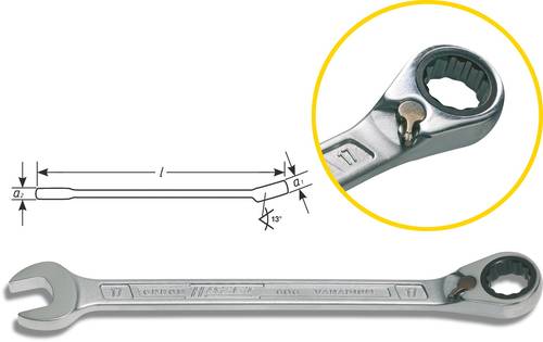 Hazet 606-9 Knarren-Ring-Maulschlüssel 9mm von Hazet