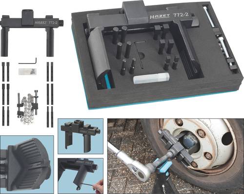 Hazet 772-2/16 Universal Achs- und Nutmuttern-Schlüsseleinheit-Werkzeug-Satz von Hazet