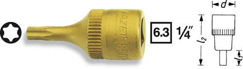 Hazet 8502-T10 Innen-TORX Steckschlüssel-Bit-Einsatz T 10 1/4  (6.3 mm) von Hazet