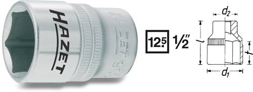 Hazet 900-8 Außen-Sechskant Steckschlüsseleinsatz 8mm 1/2  (12.5 mm) von Hazet