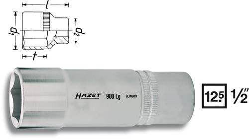 Hazet 900LG-24 Außen-Sechskant Steckschlüsseleinsatz 24mm 1/2  (12.5 mm) von Hazet