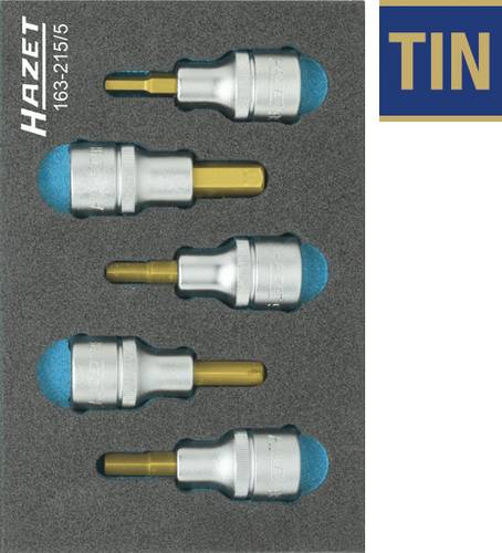 Hazet Steckschlüssel-Bit-Einsatz-Set 1/2  (12.5 mm) 5teilig 163-215/5 von Hazet