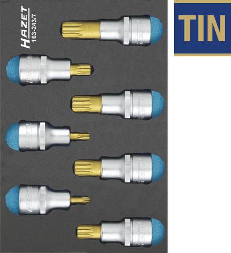 Hazet Steckschlüssel-Bit-Einsatz-Set 1/2  (12.5 mm) 7teilig 163-243/7 von Hazet