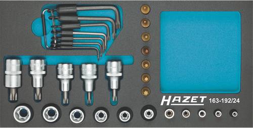 Hazet Steckschlüsseleinsatz-Set 1/4  (6.3 mm), 1/2  (12.5 mm) 24teilig 163-192/24 von Hazet