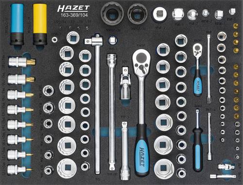 Hazet Steckschlüsselsatz metrisch 3/4  (20 mm), 1/4  (6.3 mm), 1/2  (12.5 mm) 105teilig 163-369 von Hazet