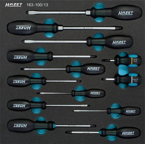 Hazet Trinamic Werkstatt Schraubendreher-Set 13teilig Schlitz, Kreuzschlitz Phillips, Kreuzschlitz P von Hazet