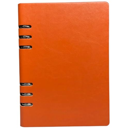 Hbbgdiy A5 Orange PU Leder 6 -Ring -nachfüllbares Binder, 7 x 9 Zoll tragbares Tagebuch und Planer mit 96 gesäumten Blättern für Schule, Büro und Personal Organizer Hbbgdiy A5 Orange PU Leder 6 -Ring -nachfüllbares Binder, 7 x 9 Zoll tragbares Tagebuch und Planer mit 96 gesäumten Blättern für Schule, Büro und Personal Organizer von Hbbgdiy