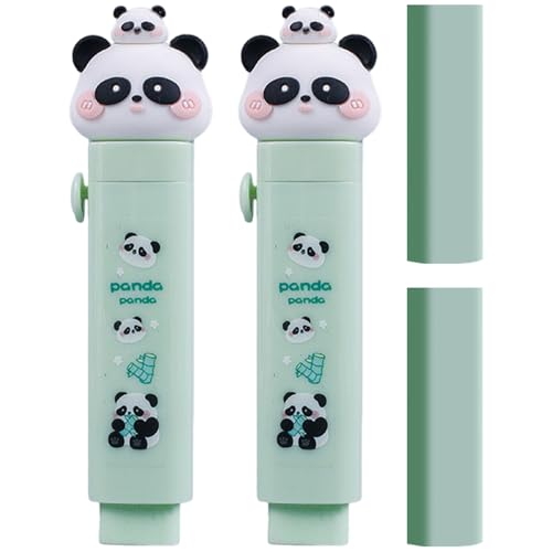 Niedliche Rubber, 2 PCS 3, 9 -Zoll -Verfallbarer Radiergummi mit austauschbaren Nachfüllungen, Kawaii -Schreibwaren zum Lernen, Malerei, Skizzieren, Schulmaterialien von Hbbgdiy