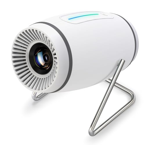 Mini Beamer, 4K FHD 1080P 180°Dreh Tragbarer Projektor von Hcjip