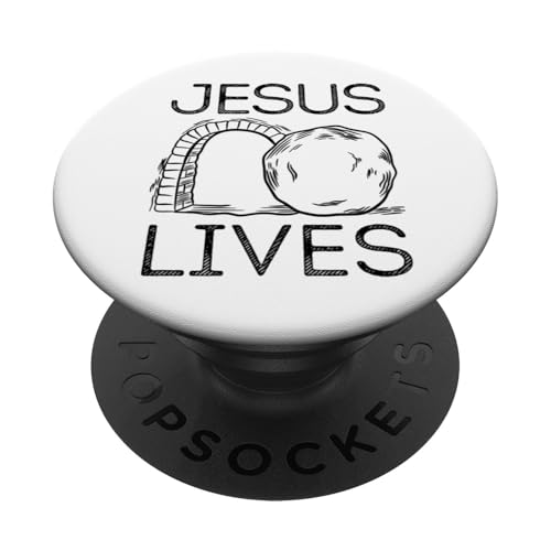 Jesus oprificed his life and starb for you & I Happy Easter PopSockets Klebender PopGrip von He has risen from the dead and he is Lord Jesus