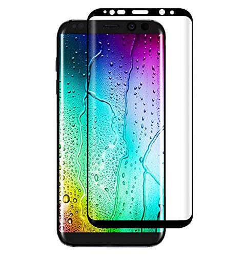 HeXtruX SCHWARZ Genieforce® Premium Ultra HD+ 3D Panzerschutzfolie Glassfolie Panzerfolie Schutzfolie für Samsung Galaxy S8 SM-G950 - Tempered Glass Protective Screen – 3D Full Coverage – SCHWARZ von HeXtruX