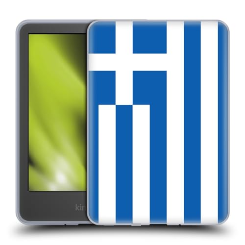 Head Case Designs Greece Greek Länderflaggen 2 Soft Gel Handyhülle Hülle kompatibel mit Amazon Kindle 11th Gen 6in 2022 von Head Case Designs