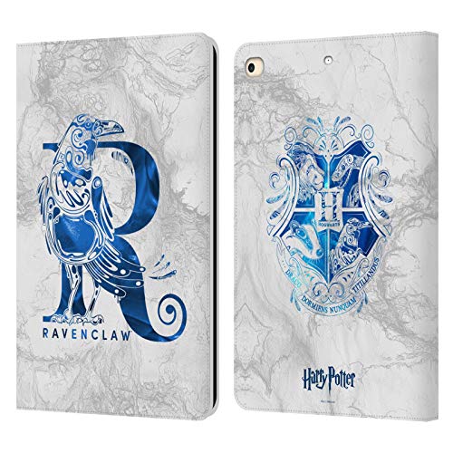 Head Case Designs Offiziell Zugelassen Harry Potter Ravenclaw Aguamenti Deathly Hallows IX Leder Brieftaschen Handyhülle Hülle Huelle kompatibel mit Apple iPad 9.7 2017 / iPad 9.7 2018 von Head Case Designs