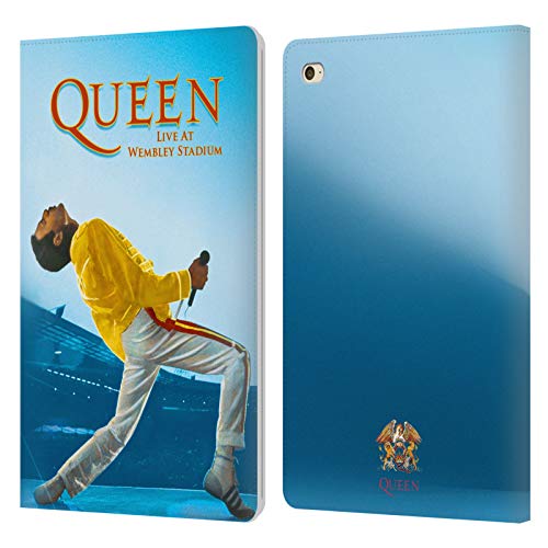 Head Case Designs Offiziell Zugelassen Queen Freddie Mercury Live at Wembley Kunst Leder Brieftaschen Handyhülle Hülle Huelle kompatibel mit Apple iPad Mini 4 von Head Case Designs