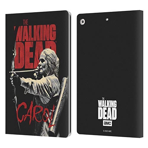 Head Case Designs Offizielle AMC The Walking Dead Carol Staffel 10 Darsteller Portraits Leder Brieftaschen Handyhülle Hülle Huelle kompatibel mit Apple iPad 10.2 2019/2020/2021 von Head Case Designs