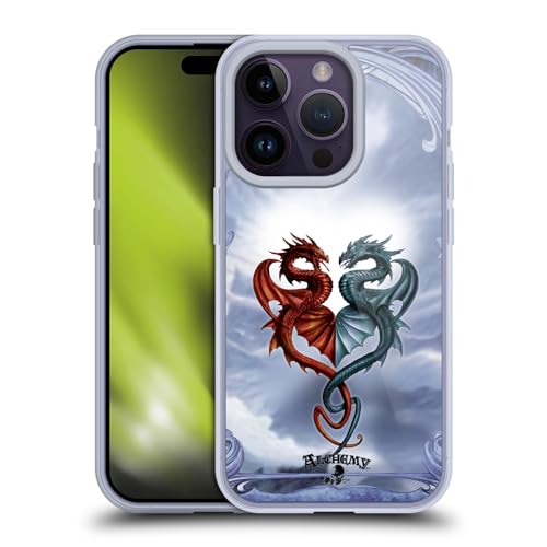 Head Case Designs Offizielle Alchemy Gothic Drakonischer Tryst Drache Soft Gel Handyhülle Hülle kompatibel mit Apple iPhone 14 Pro von Head Case Designs