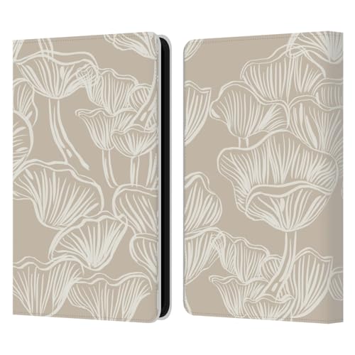 Head Case Designs Offizielle Anis Illustration Neutrale Pilze Muster Mischen Leder Brieftaschen Handyhülle Hülle Huelle kompatibel mit Amazon Kindle 11th Gen 6in 2022 von Head Case Designs