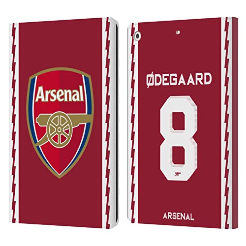 Head Case Designs Offizielle Arsenal FC Martin Ødegaard 2022/23 Spieler Home Kit Leder Brieftaschen Handyhülle Hülle Huelle kompatibel mit Apple iPad 10.2 2019/2020/2021 von Head Case Designs