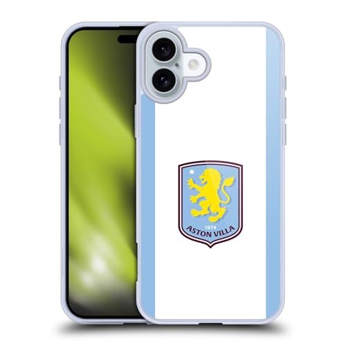 Head Case Designs Offizielle Aston Villa Football Club Away 2024/25 Wappen-Set Gel Handyhülle Hülle [Militärischer Schutzgrad] Kompatibel mit Apple iPhone 16 Plus von Head Case Designs