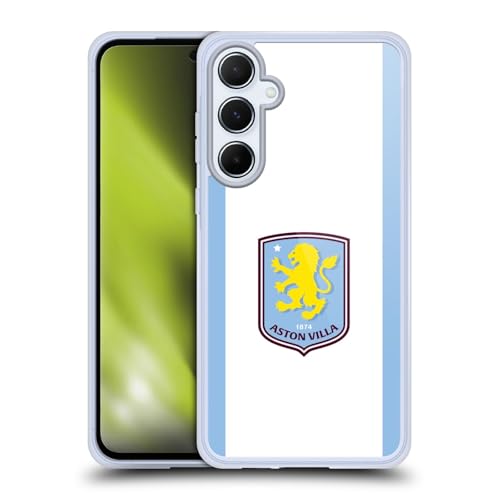 Head Case Designs Offizielle Aston Villa Football Club Away 2024/25 Wappen-Set Gel Handyhülle Hülle [Militärischer Schutzgrad] Kompatibel mit Samsung Galaxy A55 5G von Head Case Designs