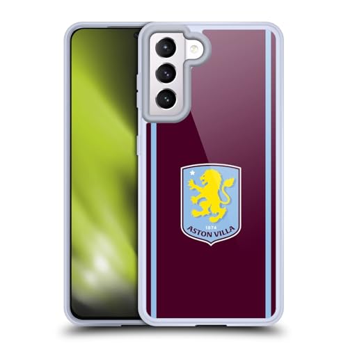 Head Case Designs Offizielle Aston Villa Football Club Home 2024/25 Wappen-Set Gel Handyhülle Hülle [Militärischer Schutzgrad] Kompatibel mit Samsung Galaxy S21 5G von Head Case Designs