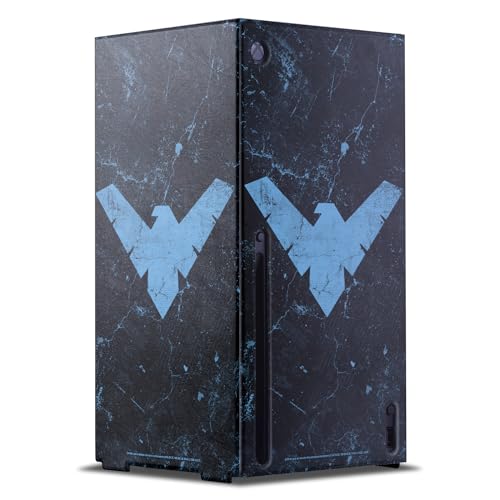 Head Case Designs Offizielle Batman DC Comics Nightwing Logos Und Comicheft Spielekonsolen Wickeln kompatibel mit Xbox Series X von Head Case Designs