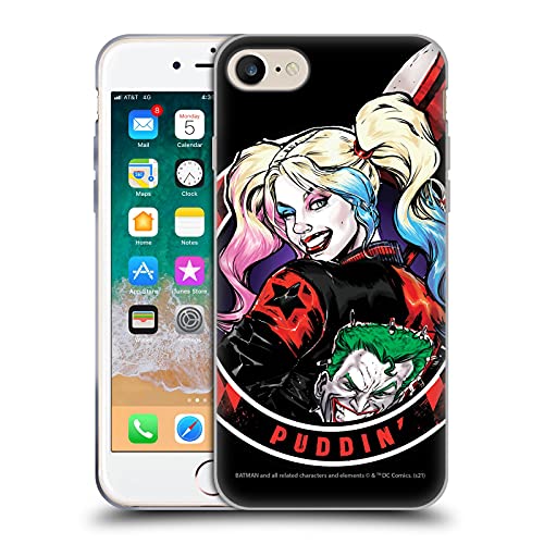 Head Case Designs Offizielle Batman DC Comics Puddin Harley Quinn Grafiken Gel Handyhülle Hülle [Militärischer Schutzgrad] Kompatibel mit Apple iPhone 7/8 / SE 2020 & 2022 von Head Case Designs