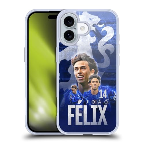 Head Case Designs Offizielle Chelsea Football Club João Félix 2024/25 Erstes Team Gelhülle [Militärischer Schutzgrad] Kompatibel Mit Apple iPhone 16 Und Kompatibel Mit MagSafe von Head Case Designs