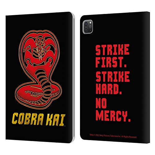 Head Case Designs Offizielle Cobra Kai Goldenes Logo Staffel 5 Schlüsselkunst Leder Brieftaschen Handyhülle Hülle Huelle kompatibel mit Apple iPad Pro 11 2020/2021 / 2022 von Head Case Designs