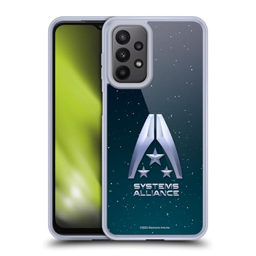 Head Case Designs Offizielle EA Bioware Mass Effect Logo der Systemallianz Grafiken Gel Handyhülle Hülle [Militärischer Schutzgrad] Kompatibel mit Samsung Galaxy A23 / 5G (2022) von Head Case Designs