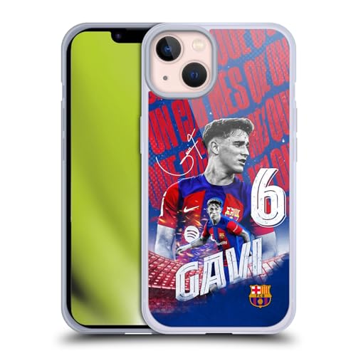 Head Case Designs Offizielle FC Barcelona GAVI 2023/24 Erstes Team Soft Gel Handyhülle Hülle kompatibel mit Apple iPhone 13 von Head Case Designs