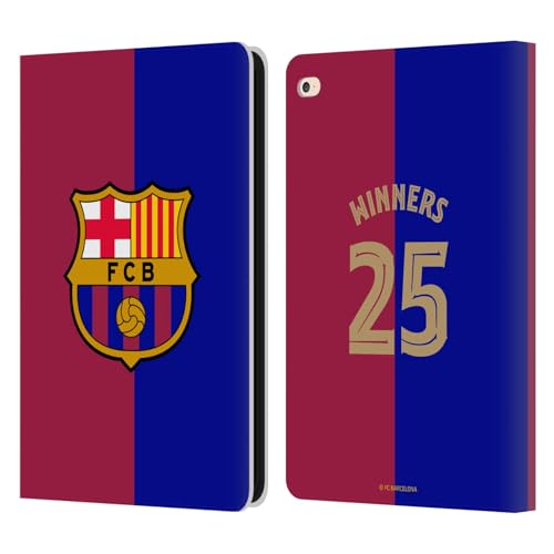 Head Case Designs Offizielle FC Barcelona Heim Kit Spanischer Pokalsieger 2025 Leder Brieftaschen Handyhülle kompatibel mit Apple iPad Air 2 (2014) von Head Case Designs