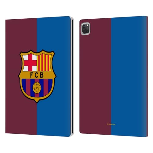 Head Case Designs Offizielle FC Barcelona Home 2024/25 Wappen-Set Leder Brieftaschen Handyhülle Hülle Huelle kompatibel mit Apple iPad Pro 13 M4 2024 von Head Case Designs