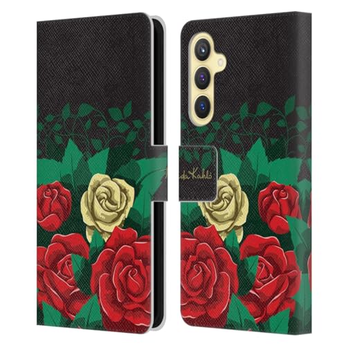 Head Case Designs Offizielle Frida Kahlo Blüten Rosen Leder Brieftaschen Handyhülle Hülle Huelle kompatibel mit Samsung Galaxy S23 FE 5G Head Case Designs Offizielle Frida Kahlo Blüten Rosen Leder Brieftaschen Handyhülle Hülle Huelle kompatibel mit Samsung Galaxy S23 FE 5G von Head Case Designs