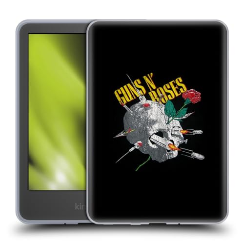 Head Case Designs Offizielle Guns N' Roses Nadeln Schaedel Vintage Band Kunst Soft Gel Handyhülle Hülle kompatibel mit Amazon Kindle 11th Gen 6in 2022 von Head Case Designs