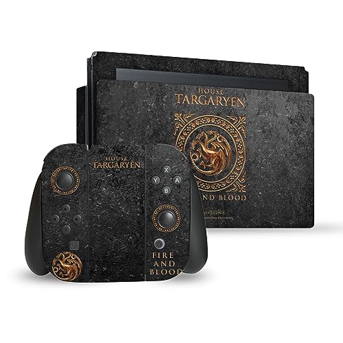 Head Case Designs Offizielle HBO Game of Thrones Haus Targaryen Siegel Und Grafiken Vinyl Haut Gaming Aufkleber Abziehbild kompatibel mit Nintendo Switch Console & Dock & Joy-Con Controller Bundle Head Case Designs Offizielle HBO Game of Thrones Haus Targaryen Siegel Und Grafiken Vinyl Haut Gaming Aufkleber Abziehbild kompatibel mit Nintendo Switch Console & Dock & Joy-Con Controller Bundle von Head Case Designs