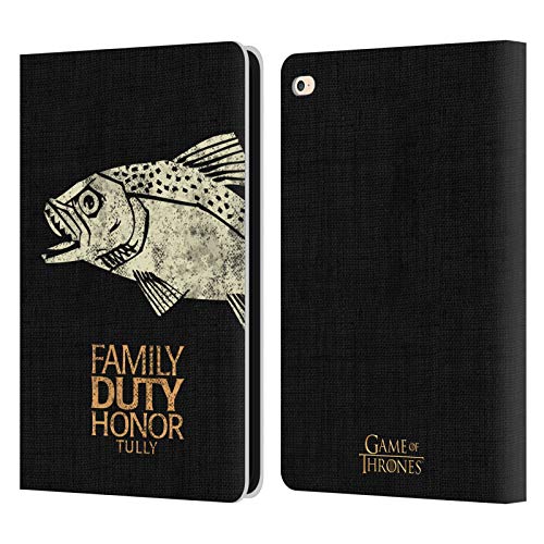 Head Case Designs Offizielle HBO Game of Thrones Tully House Mottos Leder Brieftaschen Handyhülle Hülle Huelle kompatibel mit Apple iPad Air 2 (2014) von Head Case Designs