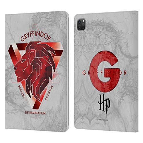 Head Case Designs Offizielle Harry Potter Gryffindor Deathly Hallows IV Leder Brieftaschen Handyhülle Hülle Huelle kompatibel mit Apple iPad Pro 11 2020/2021 / 2022 von Head Case Designs