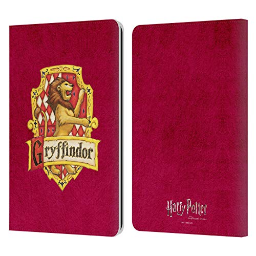 Head Case Designs Offizielle Harry Potter Gryffindor Kamm Sorcerer's Stone I Leder Brieftaschen Handyhülle Hülle Huelle kompatibel mit Kindle Paperwhite 1/2 / 3 von Head Case Designs