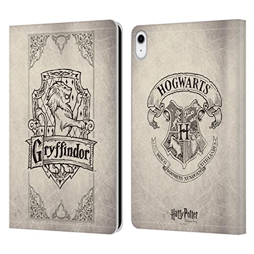 Head Case Designs Offizielle Harry Potter Gryffindor Pergament Sorcerer's Stone I Leder Brieftaschen Handyhülle Hülle Huelle kompatibel mit Apple iPad 10.9 (2022) von Head Case Designs